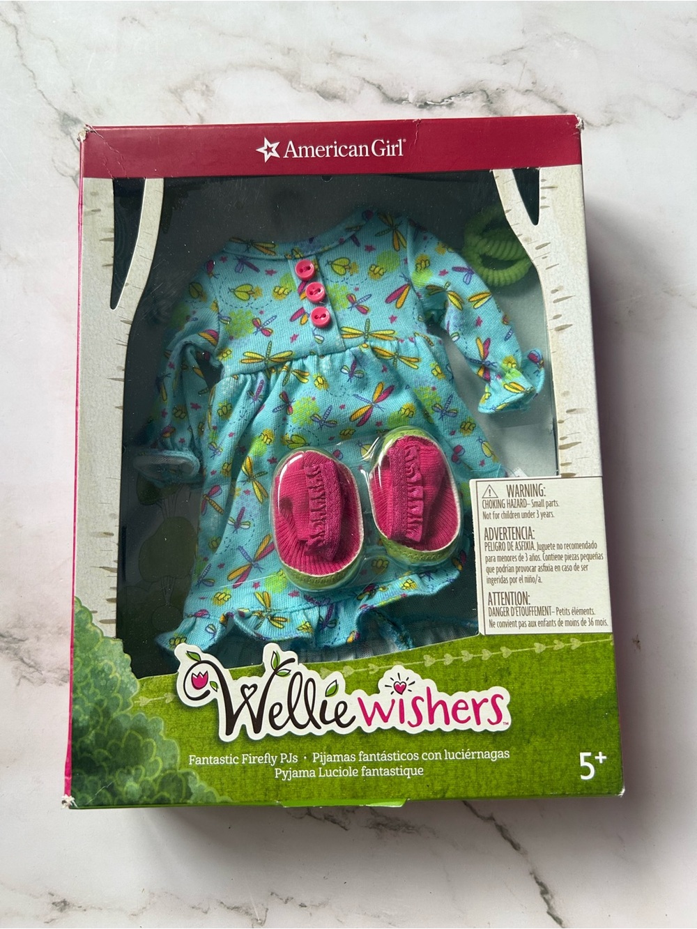 2017 American Girl Wellie Wishers Fantastic Firefly PJs Doll Outfit